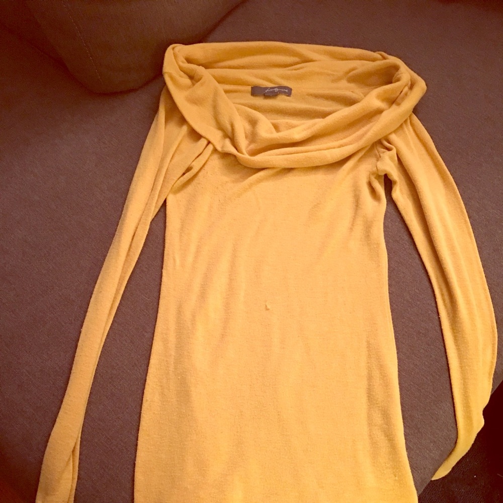 Yellow Cowl Neck Forever 21 Sweater